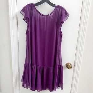 BCBGeneration Purple Chiffon Dress